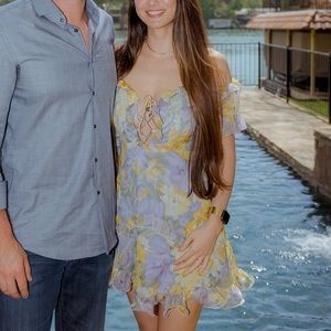 Maranda Bardot Lace-up bust Selfie Leslie Dress